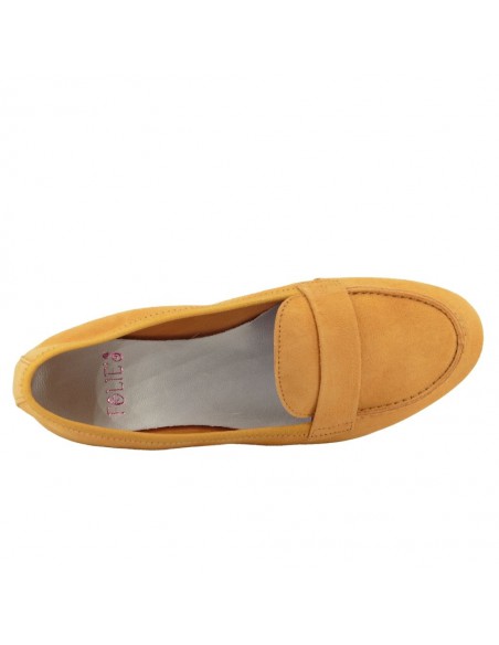 Mocassin Saura jaune FOLIES - Mocassin nubuck