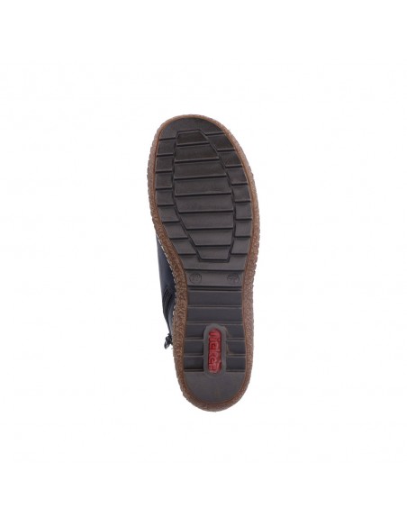 Bottines lacets et zip bleues RIEKER L7514-14