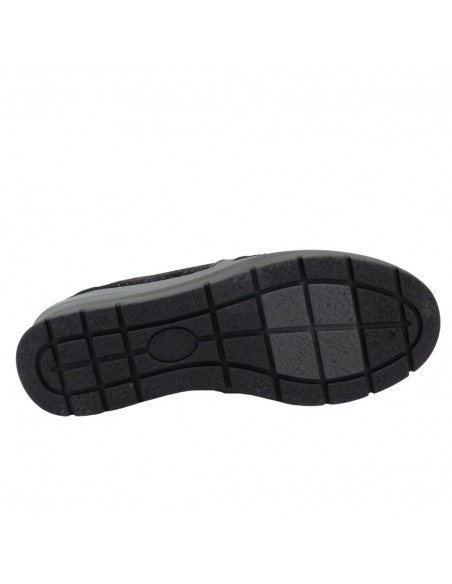 LONGO / 1351 / Noir / Chaussures confort à lacets et zip