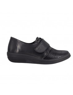 LONGO / 5580 / Noir / Chaussures cuir et strech