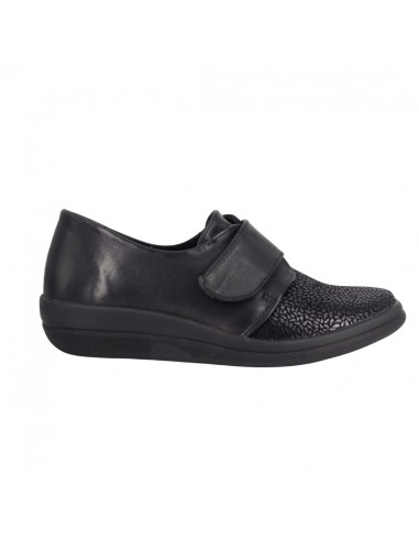 LONGO / 5580 / Noir / Chaussures cuir et strech