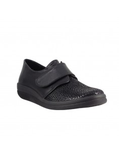 LONGO / 5580 / Noir / Chaussures cuir et strech 2
