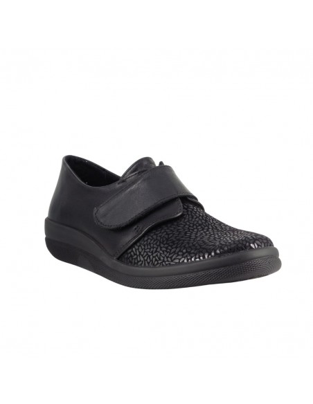 LONGO / 5580 / Noir / Chaussures cuir et strech