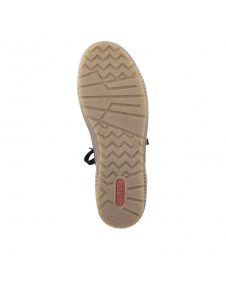 Bottines lacets et zip verte RIEKER N0711-54