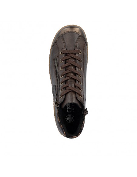 RIEKER / L7514-25 / Antik / Basket montante femme lacets et zip