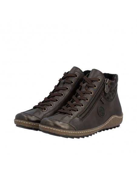 RIEKER / L7514-25 / Antik / Basket montante femme lacets et zip