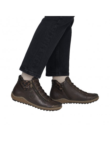 RIEKER / L7514-25 / Antik / Basket montante femme lacets et zip