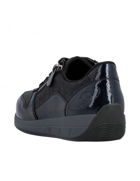 RIEKER / N1100-14 / Bleu / Chaussures lacets et zip