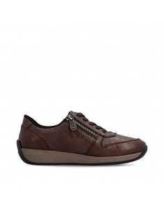 RIEKER / N1100-22 / Brun / Chaussures lacets et zip