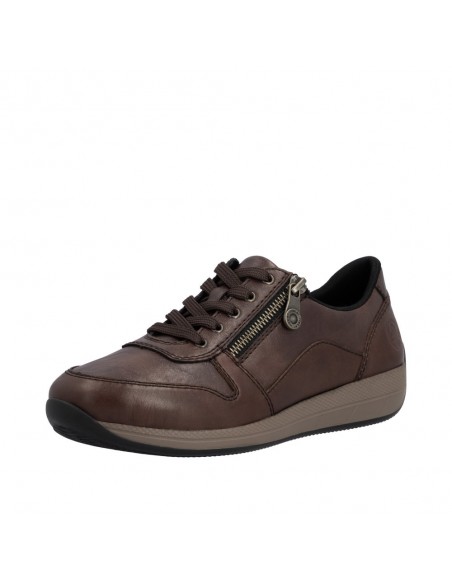 RIEKER / N1100-22 / Brun / Chaussures lacets et zip