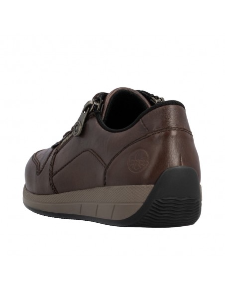 RIEKER / N1100-22 / Brun / Chaussures lacets et zip