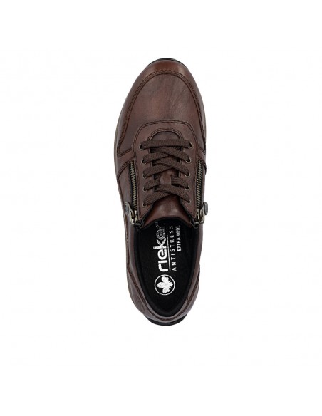 RIEKER / N1100-22 / Brun / Chaussures lacets et zip