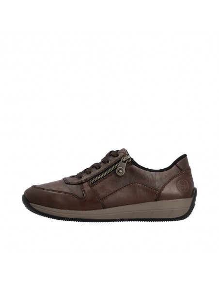 RIEKER / N1100-22 / Brun / Chaussures lacets et zip