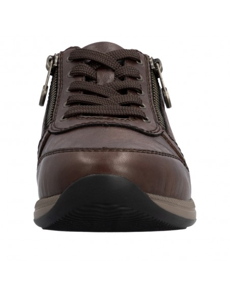 RIEKER / N1100-22 / Brun / Chaussures lacets et zip