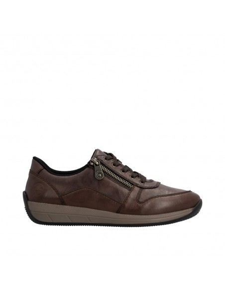 RIEKER / N1100-22 / Brun / Chaussures lacets et zip
