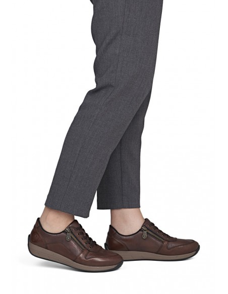 RIEKER / N1100-22 / Brun / Chaussures lacets et zip