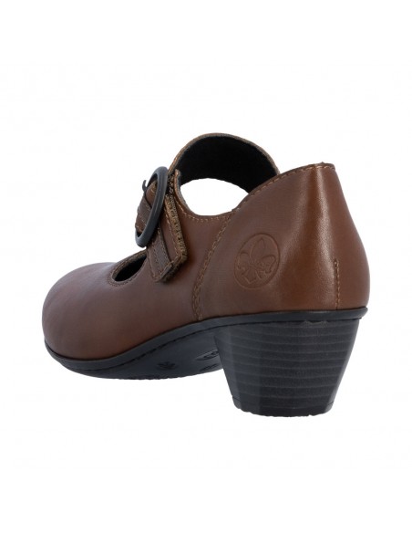 RIEKER / 41756-22 / Babies brun femme et bride velcro