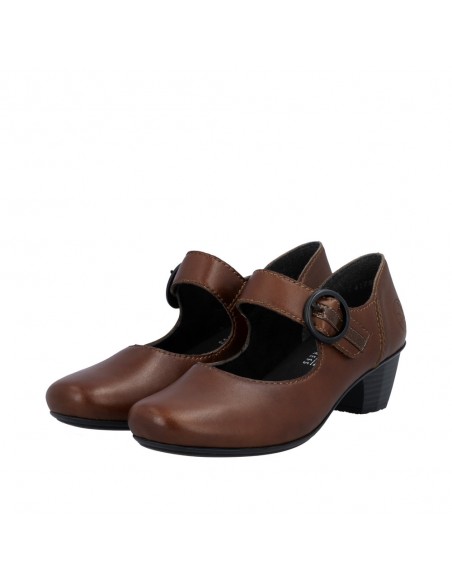 RIEKER / 41756-22 / Babies brun femme et bride velcro