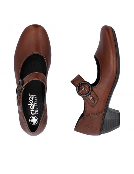 RIEKER / 41756-22 / Babies brun femme et bride velcro