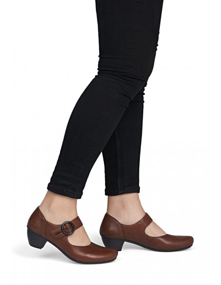 RIEKER / 41756-22 / Babies brun femme et bride velcro