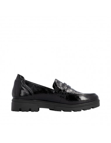RIEKER / 43050-00 / Noir / Mocassin verni femme