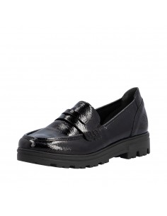 RIEKER / 43050-00 / Noir / Mocassin verni femme 2