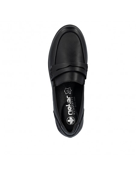 RIEKER / 43050-01 / Noir / Mocassin femme confort