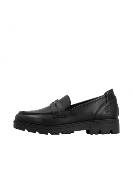 RIEKER / 43050-01 / Noir / Mocassin femme confort