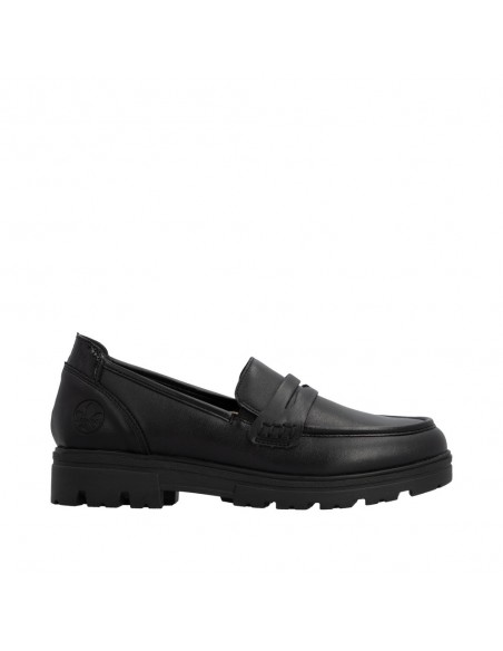 RIEKER / 43050-01 / Noir / Mocassin femme confort