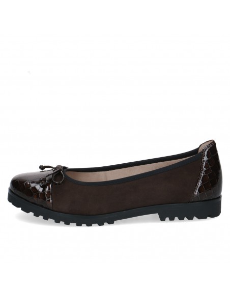 CAPRICE / 22150 / Brun croco / Ballerine femme cuir
