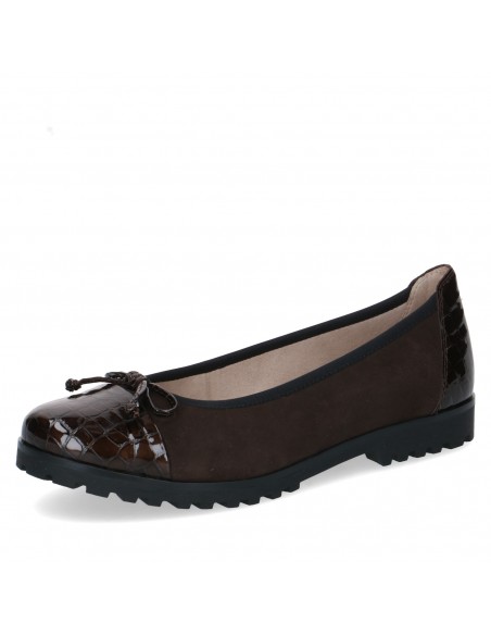 CAPRICE / 22150 / Brun croco / Ballerine femme cuir