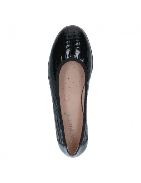 CAPRICE / 22151 / Black Croco / Ballerine femme
