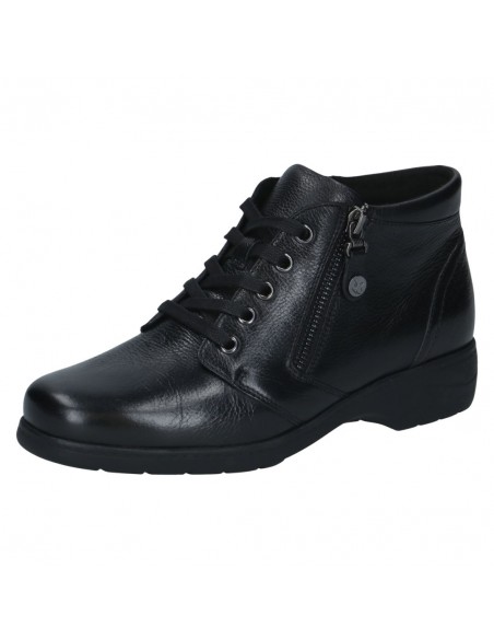 CAPRICE / 25152 / Noir / Boots à lacets et zip femme