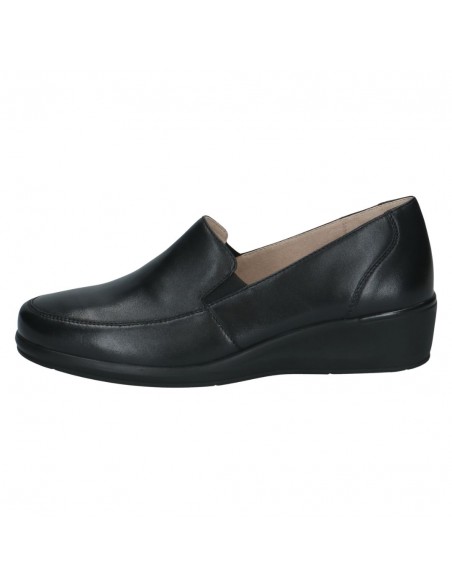 CAPRICE / 24352 / Noir nappa / Mocassin femme largeur H