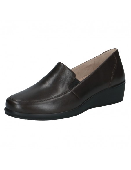 CAPRICE / 24352 / Noir nappa / Mocassin femme largeur H