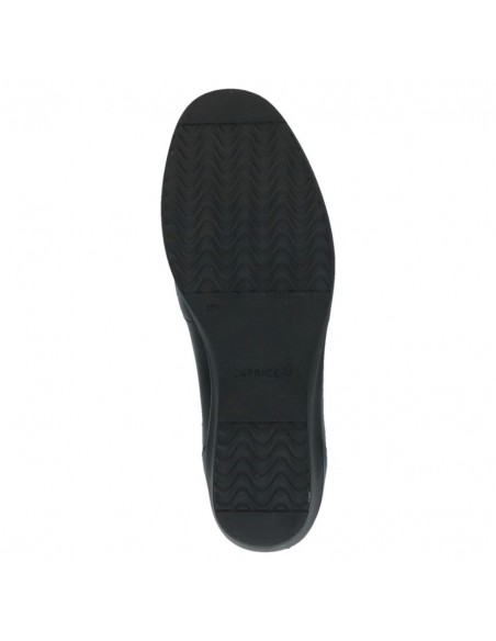 CAPRICE / 24352 / Noir nappa / Mocassin femme largeur H