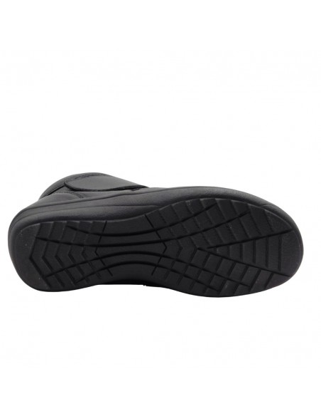 LONGO / 5591 / Noir / Bottines cuir, velcro et semelle amovible