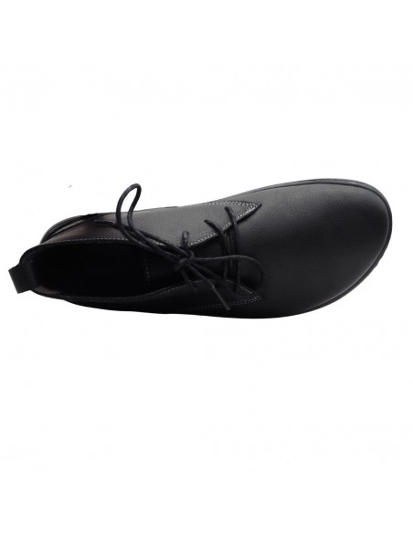SWEDI / BAUME / Noir / Chaussure cuir, femme, à lacets