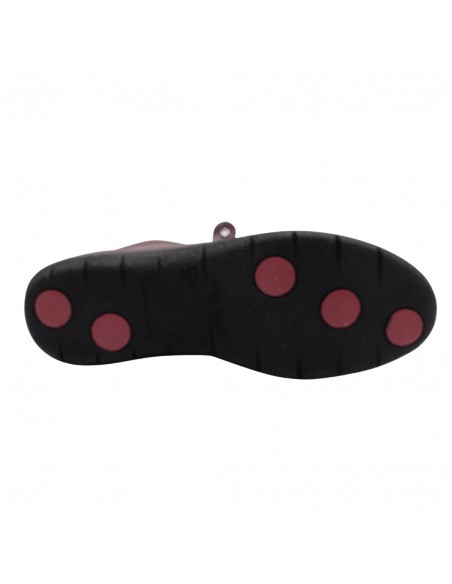 SWEDI / OXIDANT / Prune / Chaussure femme cuir à lacets et zip