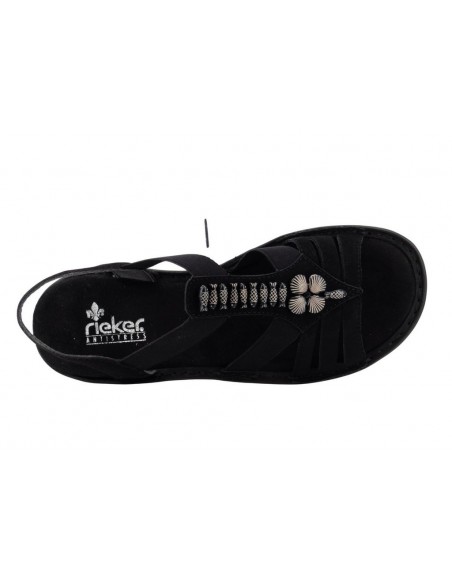 Chaussure sandale 60806-00 noir RIEKER - Semelle confort
